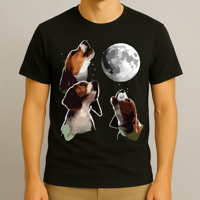 Beagle Howling At The Moon Funny Beagle Owner Beagle T-Shirt