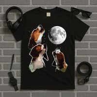 Beagle Howling At The Moon Funny Beagle Owner Beagle T-Shirt