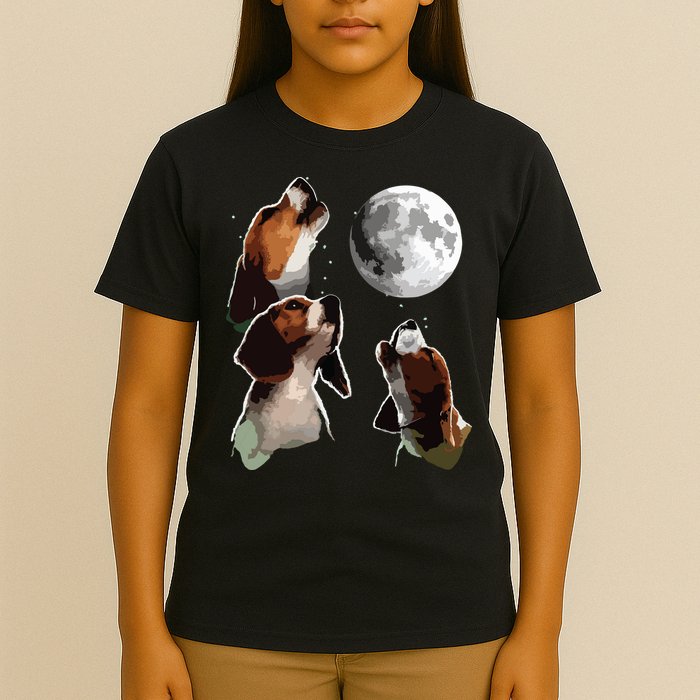 Beagle Howling At The Moon Funny Beagle Owner Beagle T-Shirt