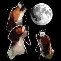 Beagle Howling At The Moon Funny Beagle Owner Beagle T-Shirt