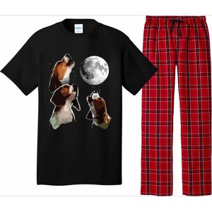 Beagle Howling At The Moon Funny Beagle Owner Beagle Pajama Set