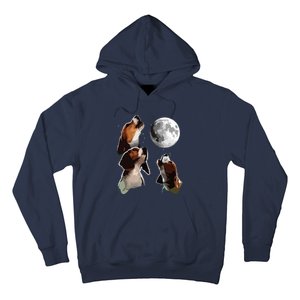 Beagle Howling At The Moon Funny Beagle Owner Beagle Hoodie