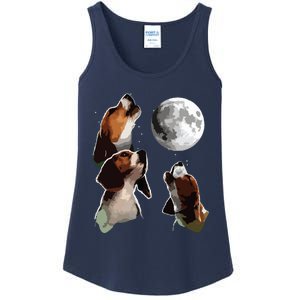 Beagle Howling At The Moon Funny Beagle Owner Beagle Ladies Essential Tank