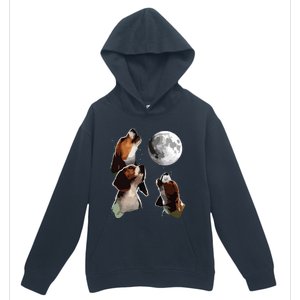 Beagle Howling At The Moon Funny Beagle Owner Beagle Urban Pullover Hoodie