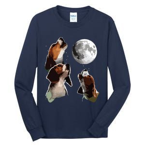 Beagle Howling At The Moon Funny Beagle Owner Beagle Tall Long Sleeve T-Shirt