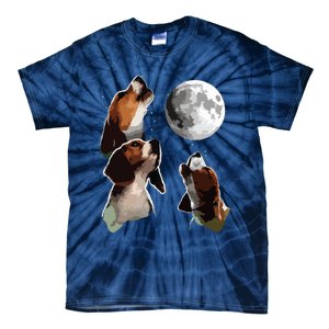 Beagle Howling At The Moon Funny Beagle Owner Beagle Tie-Dye T-Shirt