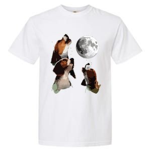 Beagle Howling At The Moon Funny Beagle Owner Beagle Garment-Dyed Heavyweight T-Shirt