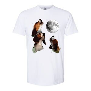 Beagle Howling At The Moon Funny Beagle Owner Beagle Softstyle CVC T-Shirt