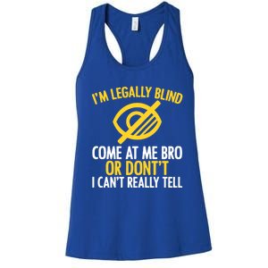 Blindness Humour Awareness Visually Impaired People Cute Gift Women's Racerback Tank