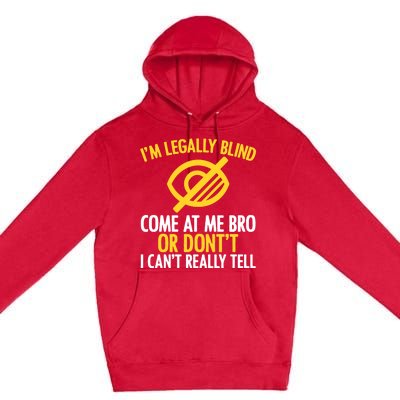 Blindness Humour Awareness Visually Impaired People Cute Gift Premium Pullover Hoodie