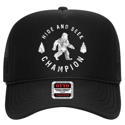 Bigfoot Hide And Seek Champion High Crown Mesh Back Trucker Hat