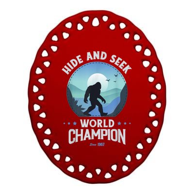 Bigfoot Hide And Seek Bigfoot Hide And Seek Champion Ceramic Oval Ornament