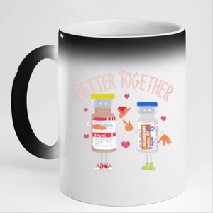 Bettertogether Haldol Ativan Icu Nurse ValentineS Day 11oz Black Color Changing Mug