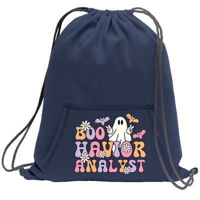 Boo Havior Analyst Aba Bcba Halloween Ghost Sweatshirt Cinch Pack Bag