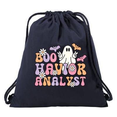 Boo Havior Analyst Aba Bcba Halloween Ghost Drawstring Bag