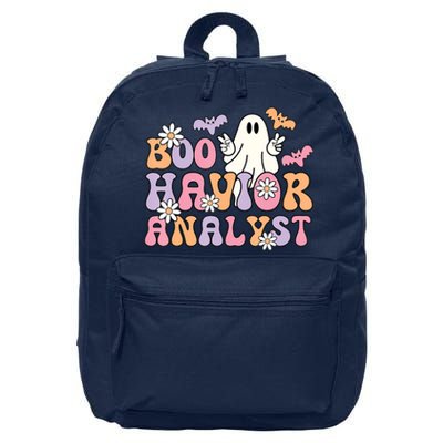 Boo Havior Analyst Aba Bcba Halloween Ghost 16 in Basic Backpack