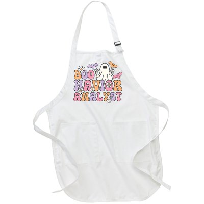 Boo Havior Analyst Aba Bcba Halloween Ghost Full-Length Apron With Pockets