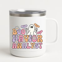 Boo Havior Analyst Aba Bcba Halloween Ghost 12 oz Stainless Steel Tumbler Cup