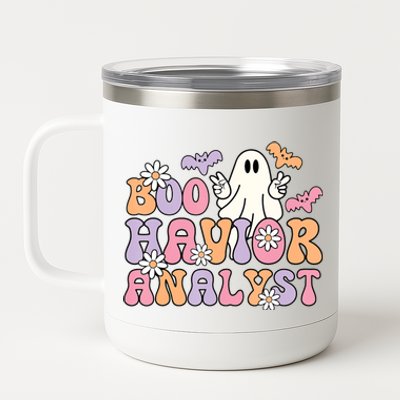 Boo Havior Analyst Aba Bcba Halloween Ghost 12 oz Stainless Steel Tumbler Cup