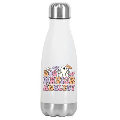 Boo Havior Analyst Aba Bcba Halloween Ghost Stainless Steel Insulated Water Bottle