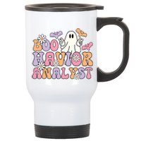 Boo Havior Analyst Aba Bcba Halloween Ghost Stainless Steel Travel Mug