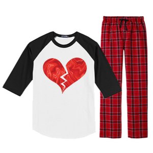 Broken Heart Anti Valentine Raglan Sleeve Pajama Set