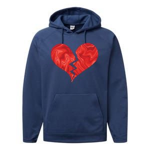 Broken Heart Anti Valentine Performance Fleece Hoodie