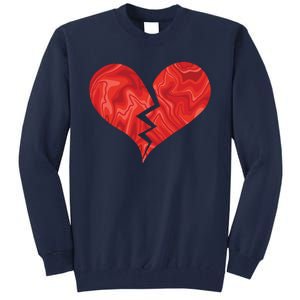 Broken Heart Anti Valentine Tall Sweatshirt