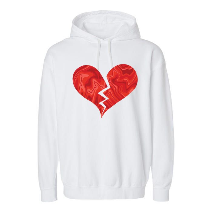 Broken Heart Anti Valentine Garment-Dyed Fleece Hoodie