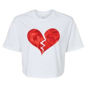 Broken Heart Anti Valentine Bella+Canvas Jersey Crop Tee