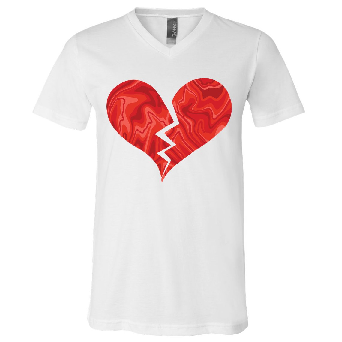 Broken Heart Anti Valentine V-Neck T-Shirt