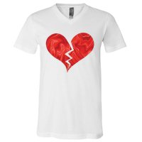 Broken Heart Anti Valentine V-Neck T-Shirt