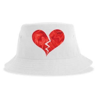 Broken Heart Anti Valentine Sustainable Bucket Hat