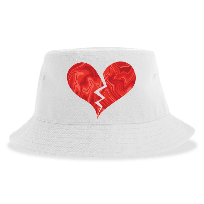 Broken Heart Anti Valentine Sustainable Bucket Hat