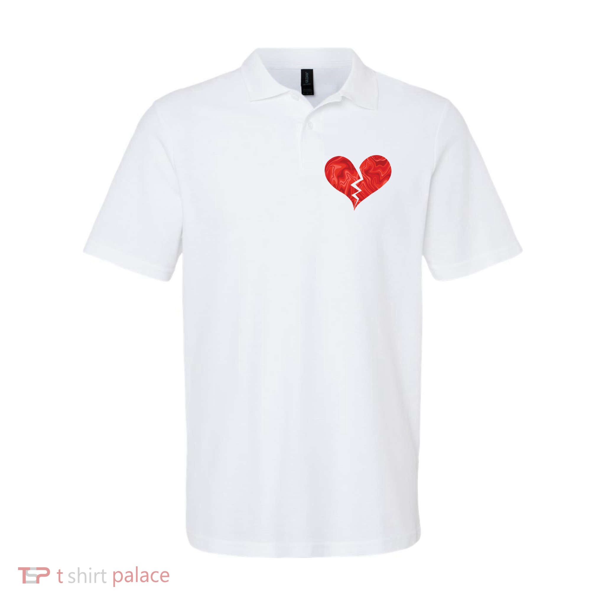Broken Heart Anti Valentine Polo