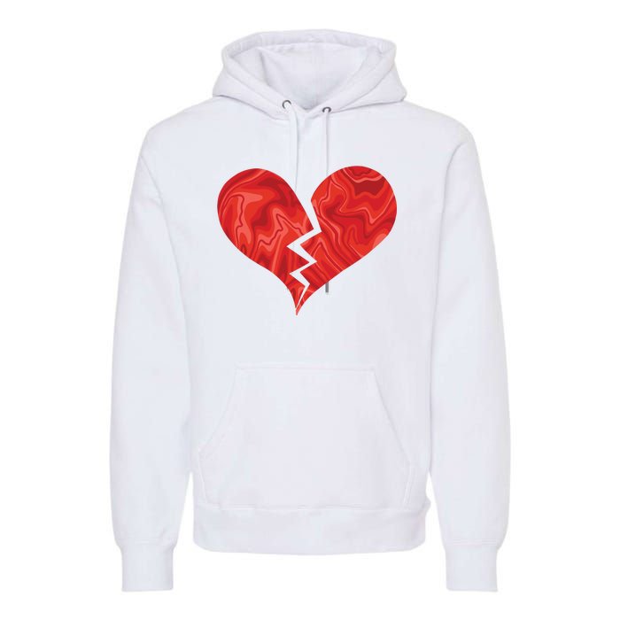 Broken Heart Anti Valentine Premium Hoodie