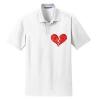 Broken Heart Anti Valentine Dry Zone Grid Polo