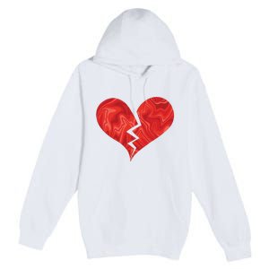 Broken Heart Anti Valentine Premium Pullover Hoodie