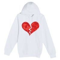 Broken Heart Anti Valentine Premium Pullover Hoodie