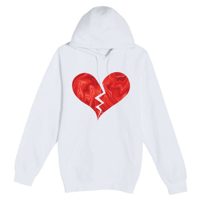 Broken Heart Anti Valentine Premium Pullover Hoodie