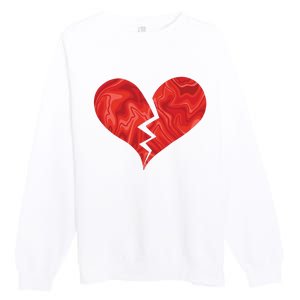 Broken Heart Anti Valentine Premium Crewneck Sweatshirt