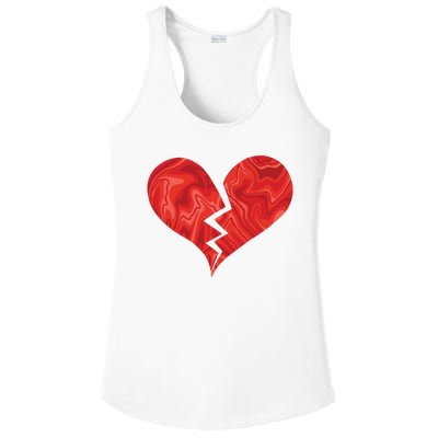 Broken Heart Anti Valentine Ladies PosiCharge Competitor Racerback Tank