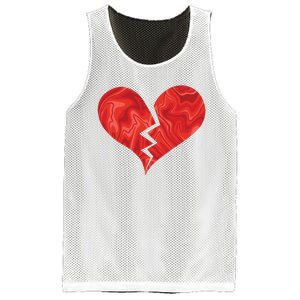 Broken Heart Anti Valentine Mesh Reversible Basketball Jersey Tank