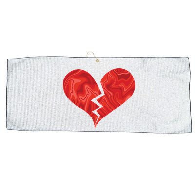 Broken Heart Anti Valentine Large Microfiber Waffle Golf Towel