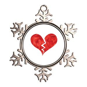 Broken Heart Anti Valentine Metallic Star Ornament