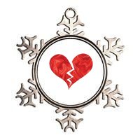 Broken Heart Anti Valentine Metallic Star Ornament