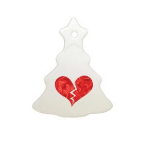 Broken Heart Anti Valentine Ceramic Tree Ornament