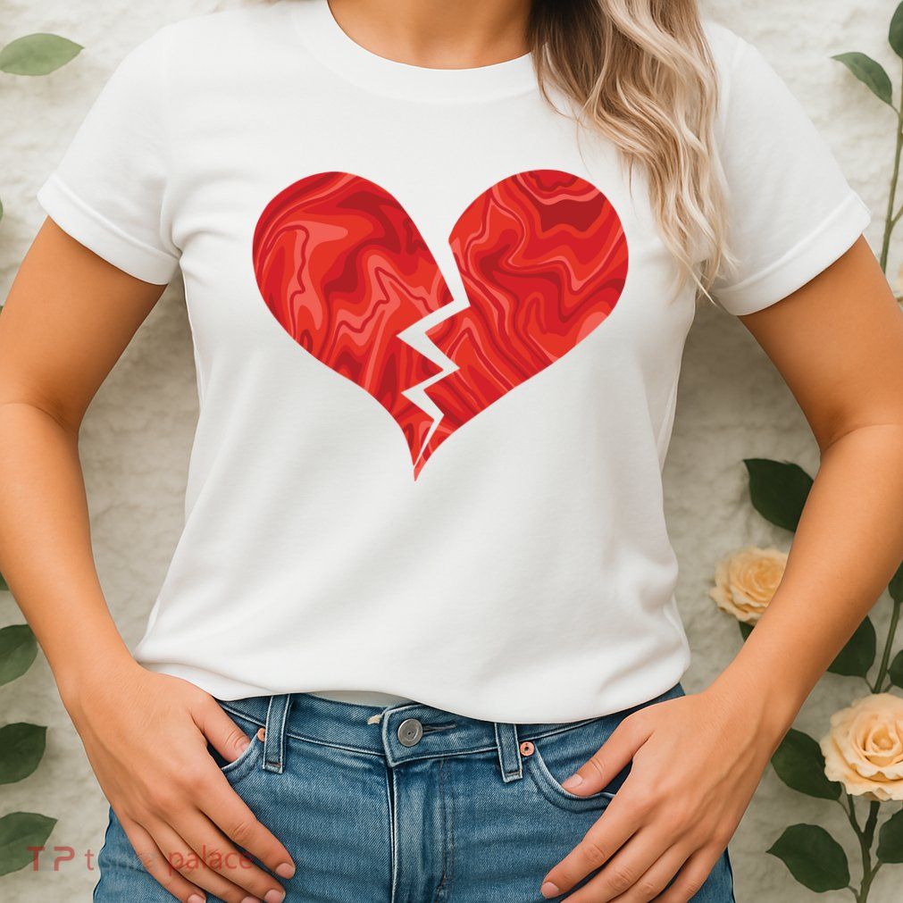 Broken Heart Anti Valentine Womens T-Shirt