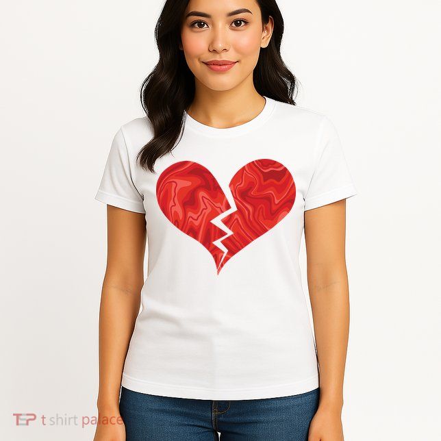 Broken Heart Anti Valentine Womens T-Shirt