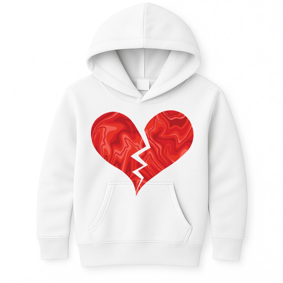 Broken Heart Anti Valentine Kids Hoodie